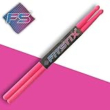 FITSTIX Drumsticks für Fitness- und Aerobic-Workout-Kurse, Drumsticks, starkes und leichtes Design sind eine lustige Ergänzung für jede Übungsroutine oder jeden Unterricht. (UV Pink ohne PowerGrip)