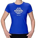 T-Shirt Backware - Jana aus Kassel Berlinerballen Backware 15 Farben XS-3XL Geschenk lustige Sprueche Witz Fun Satire Rede Zitat Jana, Farbe:Royalblau - Logo Weiss, Größe:XS