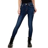 Ital Design Damen Used Look Skinny Jeans ABC Fashion Gr. 28 Dunkelb