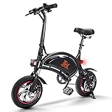 E-Bike Klapprad Elektrofahrrad mit 36V/10Ah Lithium-Akku, 40-60 Km Reichweite, 25 km/h, 12 Zoll Elektrische Klappfahrrad für Erwachsene - B1