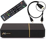 AX Multibox Twin 4K UHD E2 Linux Twin Sat-Receiver mit PVR Aufnahmefunktion, DVB-S2 Tuner, HDTV, 2160p, H.265, HDR [vorprogrammiert für Astra & Hotbird] + HDMI Kab