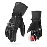 Winter Motorradhandschuhe, Motorrad Handschuhe Winter, CE 2KP geprüfte Motorradhandschuhe 2KP Touchscreen Handschuhe Wasserdicht Winddicht Sporthandschuhe Warm H