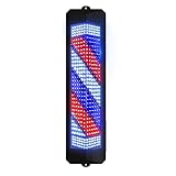 Wsjfc Friseur-Lichtkasten, helle Friseur-LED-Dreieck-Drehlicht-Salon wasserdichtes Feuerzeug-Außenschild-Wand-Außenleuchte,