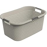 Rotho Country Wäschekorb, Cappuccino, 40l, (58 x 38,9 x 25,1 cm)