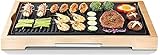 LSDRALOBBEB Elektrogrill Teppanyaki Tischgrill Elektrischer Grill 1800W Indoor-Grill Antihaft-BBQ-Grill Abnehmbare Platte 1013(Color:A;Size:43 * 30 * 6Cm)