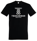 Urban Backwoods Vintage Torchwood Institute Logo Herren T-Shirt Schwarz Größe 4XL