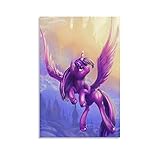 My Little Pony Anime Twilight Sparkle Art Paint Leinwand-Kunstposter und Wandkunstdruck, modernes Familienschlafzimmerdekor, Poster für Familie und Freunde, 40 x 60