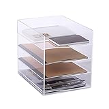 GQSJYM A4 Acryl Schreibtisch-Aktenregal, 3-lagig, 4-lagig, 5-lagig, 6-lagig, transparentes Tisch-Aufbewahrungsregal (Farbe: transparent, Größe: 23,5 x 30,5 x 26,5 cm)