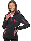 OZONEE Damen Softshell Jacke Regenjacke Wasserdicht Atmungsaktiv Softshelljacke Übergangsjacke Winterjacke Windbreaker Skijacke Winter Kapuze Damenjacke Outdoor JS/HH029/1 SCHWARZ L