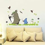 Wandaufkleber Cartoon Anime Mein Nachbar Totoro Wandaufkleber Kinderzimmer Jungen Mädchen Schlafsaal Dekoration Abnehmbare Wandbild Geschenk W
