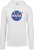 Mister Tee Herren Nasa Hoodie Kapuzenpullover, Weiß, 4XL EU
