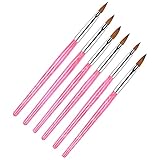 AvoDovA 6 Stück Pinselset für Nailart, Acryl Gel Nagel Pinsel Set, Nail Art Nagel Stift für Malerei, Professionell Nagelpinsel UV Gel Nagel Acryl Pinsel Nail Art Nagel Kunst Malerei Pen für gelnäg