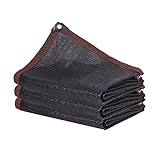 NIANXINN 75% Schwarzes Schattierungsnetz Mit Ösen,6-poliger Sonnenschutz Mesh-Schattentuch Gewächshaus-Abdeckungs Schattennetz,für Außen,Parkhaus,Gartenhof Oder Zwinger,Anpassbar (8x9m/26.2x29.5ft)