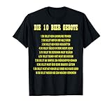 Bier T-Shirt Die 10 Bier Gebote - Signal Gelb