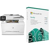 HP Color Laserjet Pro M282nw Multifunktions-Farblaserdrucker (Drucker, Scanner, Kopie + Microsoft Office 365 Family | Box