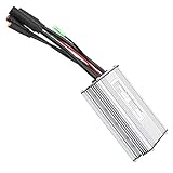 Dilwe Rechteckregler, Aluminiumlegierung 9 Rohr KT-22A Wasserdichter Kontakt mit Lichtkabel Rechteckregler-Ausrüstung Geeignet für bürstenlosen 36V/48V 500W/750W M