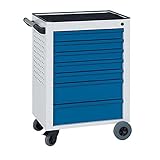 Dringenberg Werkzeugwagen | Modell WDH 8 | HxBxT 930 x 710 x 410 mm | Enzianblau | Werkbank Arbeitstisch Kastenwerkbank