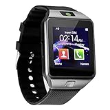 kxcd Bluetooth Smart Watch dz09 Smartwatch GSM SIM Karte mit Kamera für Android iOS (Schwarz)