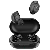 QCY T9 Bluetooth-Kopfhörer 5.0 Sport In-Ear kabellos TWS mit Case, 20 Stunden Akkulaufzeit, HiFi für Apple iPhone Samsung Huawei, Wasserdicht und Mikrofon (Schwarz)