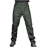 JIASHIQI Herren Cargo Combat Arbeitshose ，Arbeitshose, strapazierfähige Arbeitskleidung mit Knopf-Reißverschluss für Outdoor Wandern Trekking Army Tactical (Color : Green, Size : 4XL)