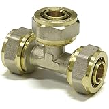 Falk-Schrauben | 16 x 2 | Schraubfitting-T-Stück | DVGW Zulassung | Pipetec | Fittings | (1 Stück) | Alu Verbundrohr | Schraubfitting