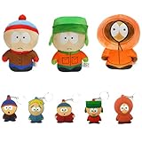 The South Parks Plüschtiere, 18 cm South Park Gefüllte Puppen, Stan Kyle Kenny Gefüllte Plüschpuppe Cartoon Gefülltes Plüschtier, Mit 5 Stück South Park Schlüsselanhäng