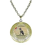 Ägyptischer Katzenschmuck, Jugendstil, Katzenschmuck, Göttin Bastet Medaillon, Halskette, ägyptische Katzenschmuck