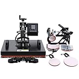Ridgeyard 5 in 1 Hitze Presse Maschine digitale Übertragung Sublimation Becher T-Shirt Platte Kappe Hut 15 'X12'