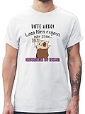 Sprüche Statement mit Spruch - Bitte Herr Lass Hirn regnen - Meerschweinchen - 3XL - Weiß - Fun - L190 - Tshirt Herren und Männer T-S