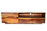 invicta INTERIOR Massives TV Board FIRE & Earth II 160cm Sheesham-Holz Stone Holzboard Lowboard Wohnzimmer Schrank