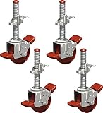 Layher Fahrgerüst Lenkrolle 400 spindelbar - 4er Set - Gerüst Räder für Rollgerü