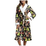 Darringls Bademantel Damen Frottee Kurzarm Flauschig Hausmantel Frotteemantel Morgenmantel Robe Negligee Saunakilt Sauna Sarong Morgenrock Kimono Pyj