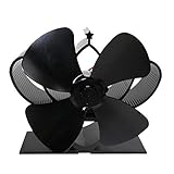 LQIAN Durch Ihren Kamin Holzofen Oder Pelletofen Dispergierwerkzeuge Effektiv Warmluft In Ihrem Wohnzimmer Elektroherd Ventilator Herd Fane Wärme (Color : YL201 Black)