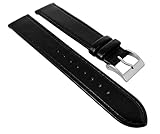 Junghans MAX BILL Ersatzband Uhrenarmband Leder schwarz 17mm 027/3700