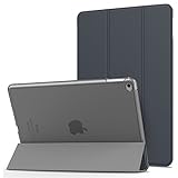 MoKo Hülle für Apple iPad Air 2 - PU Leder Tasche Schale Smart Case mit Translucent Rücken Deckel, mit Auto Schlaf/Wach Funktion und Standfunktion für iPad Air 2 9.7 Inch Tablet, Space G