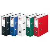 Herlitz 5275003 Ordner maX.file protect A5 hoch, FSC Mixed (Farben sortiert) (5er Pack)