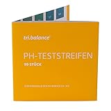tri.balance pH-Teststreifen 99 Stück – 1er Pack I Messbereich 5,6-8,0 pH I pH-Wert Messung im Urin - Wasser I Kontrolle des Säure-Basen-Stottw