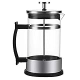 MEISISLEY Kaffee Kanne Kaffeebereiter French Press Glas Kaffeekocher Aus Glas Kaffeekanne Glas Mit Edelstahlfilter Hitzebeständig Zum Aufbrü