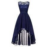 Rockabilly Kleider Damen Lang mit ärmel, 1950er Vintage Kleid Retro Elegant Cocktailkleid Sexy Ärmellos Spitze Festlich Kleider Spitzenkleid für Hochzeit Knielang Abendkleider Gr.S-XXL