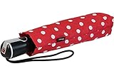 Knirps Regenschirm Taschenschirm Large Duomatic Polka Dots - red-W