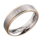 Boccia Damen-Ring Titan Diamant (0.03 ct) weiß Brillantschliff Gr. 56 (17.8) - 0134-0256