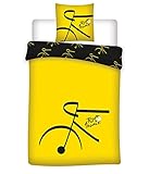 BrandMac Tour de France Fahrrad Bettwäsche 200 x 135, 80 x 80 100% Baumwolle, Deutsche Standardgröß
