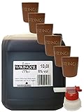 Roter Wikinger Met 10 Liter Kanister + Tonbecher'Groß' 6er Set + Ausgieß