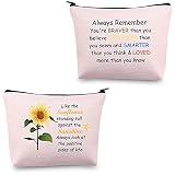 Sonnenblumen-Make-up-Tasche, Sonnenblume, inspirierende Geschenke, Sonnenblume, Kosmetiktasche, Reisetasche für Frauen wie die Sonnenblume, hoch gegen den Sonnenschein, Sonnenblumen-Tasche,