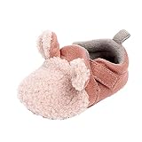 Huihong Kleinkind Kleinkind Schuhe Baby Mädchen Jungen Plüschtier Schuhe Prewalker Kuscheltiere mit rutschfestem weichem Boden Turnschuhe Warme Schuhe (Rose, 14)