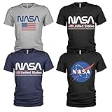 Herren NASA T-Shirt 4er Pack (Collection 1, S)