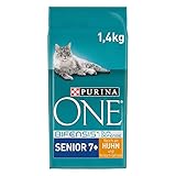 PURINA ONE BIFENSIS SENIOR 7+ Katzenfutter trocken, reich an Huhn, 6er Pack (6 x 1,5kg)