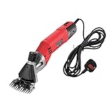 Vinteky Elektrischer Schaftrimmer, 780 W, professioneller elektrischer Haarschneider, für Wolle, professionelle Tiere, geringe Vibration, 6 Geschwindigkeitsstufen, verstellbar, spart Arbeit (rot)