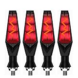 Furious Fast Motoradblinker, Motorrad- Blinker Für Bernstein-Blinker Eingebautes Blinkrelais Blinkende Blinker Doppelseitiger Blinker (Color : 4pcs-red)