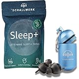 SCHALLWERK ® Sleep+ Ohrstöpsel zum Schlafen – Gehörschutz schlafen dämpft Lärm & Schnarchen – ​Ohrstöpsel schlafen ideal für ruhigen Schlaf und gegen S